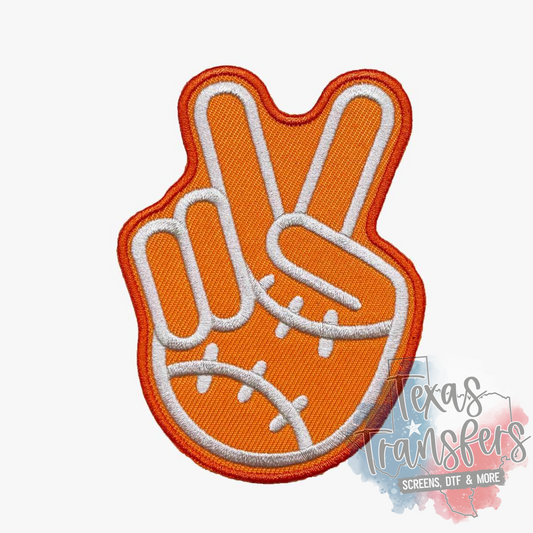 Houston Peace Baseball Fingers Iron-On PATCH