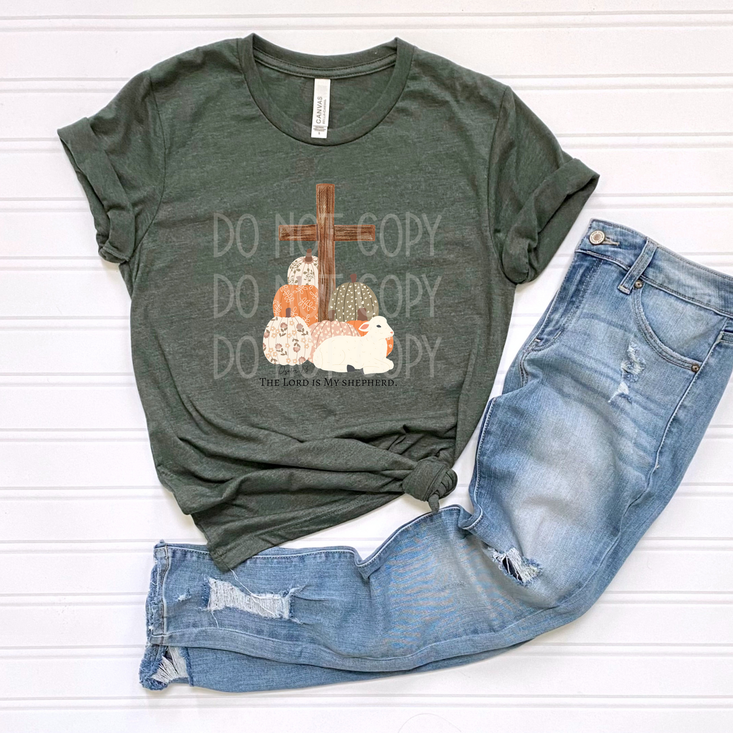 The Lord is My Shepard Cross DTF - Texas Transfers and Designs