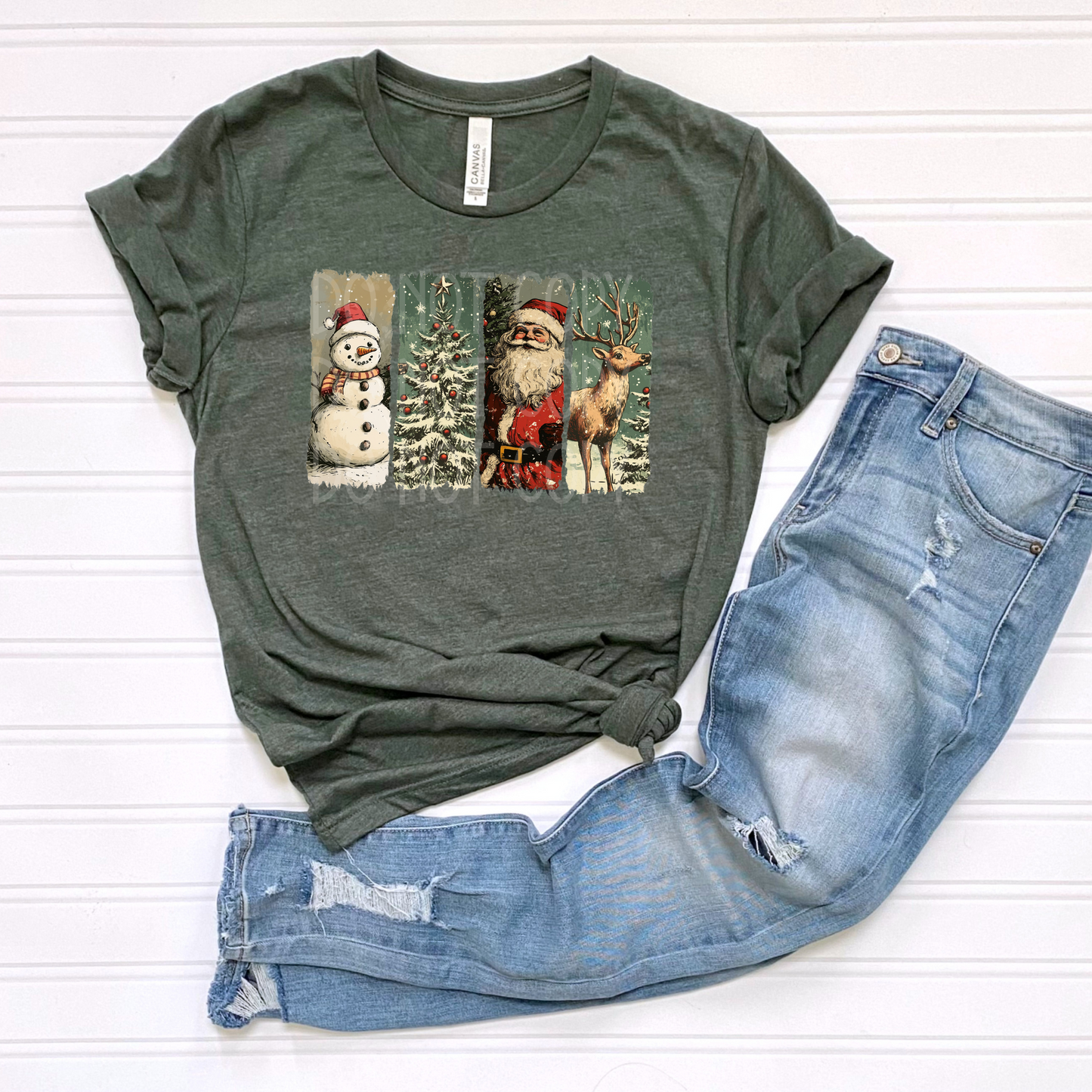 Snowman Christmas Santa Reindeer DTF - Texas Transfers and Designs