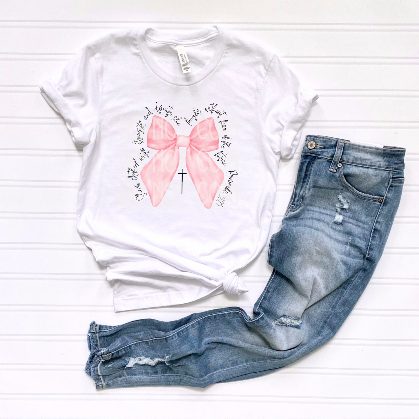 Clothed with Strength and Dignity Coquette DTF - Texas Transfers and Designs