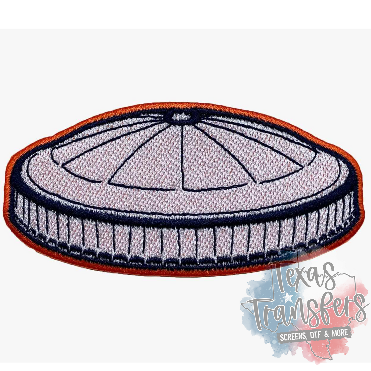 Astrodome Stadium Iron-On PATCH - Texas Transfers and Designs