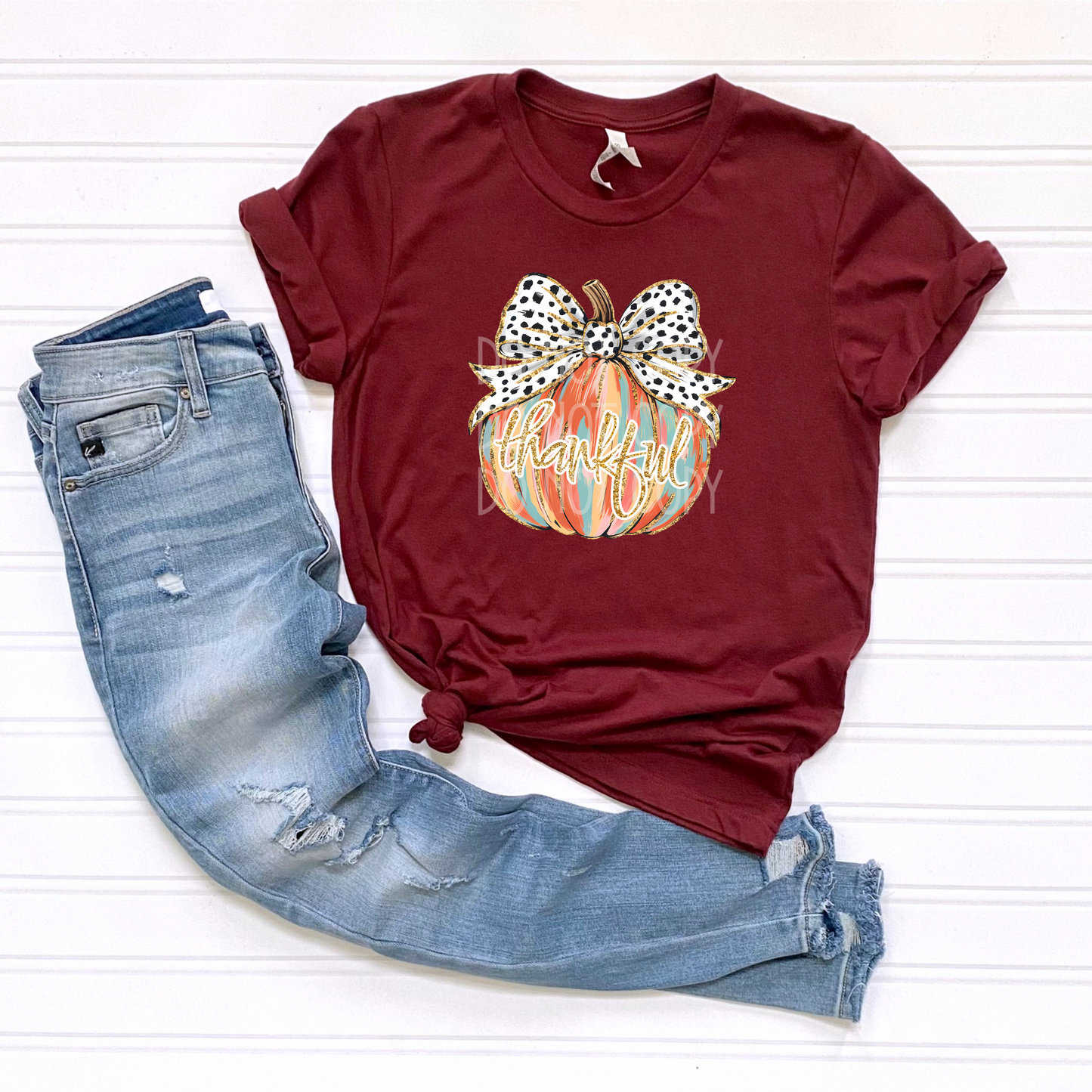 Thankful Pumpkin Coquette DTF - Texas Transfers and Designs
