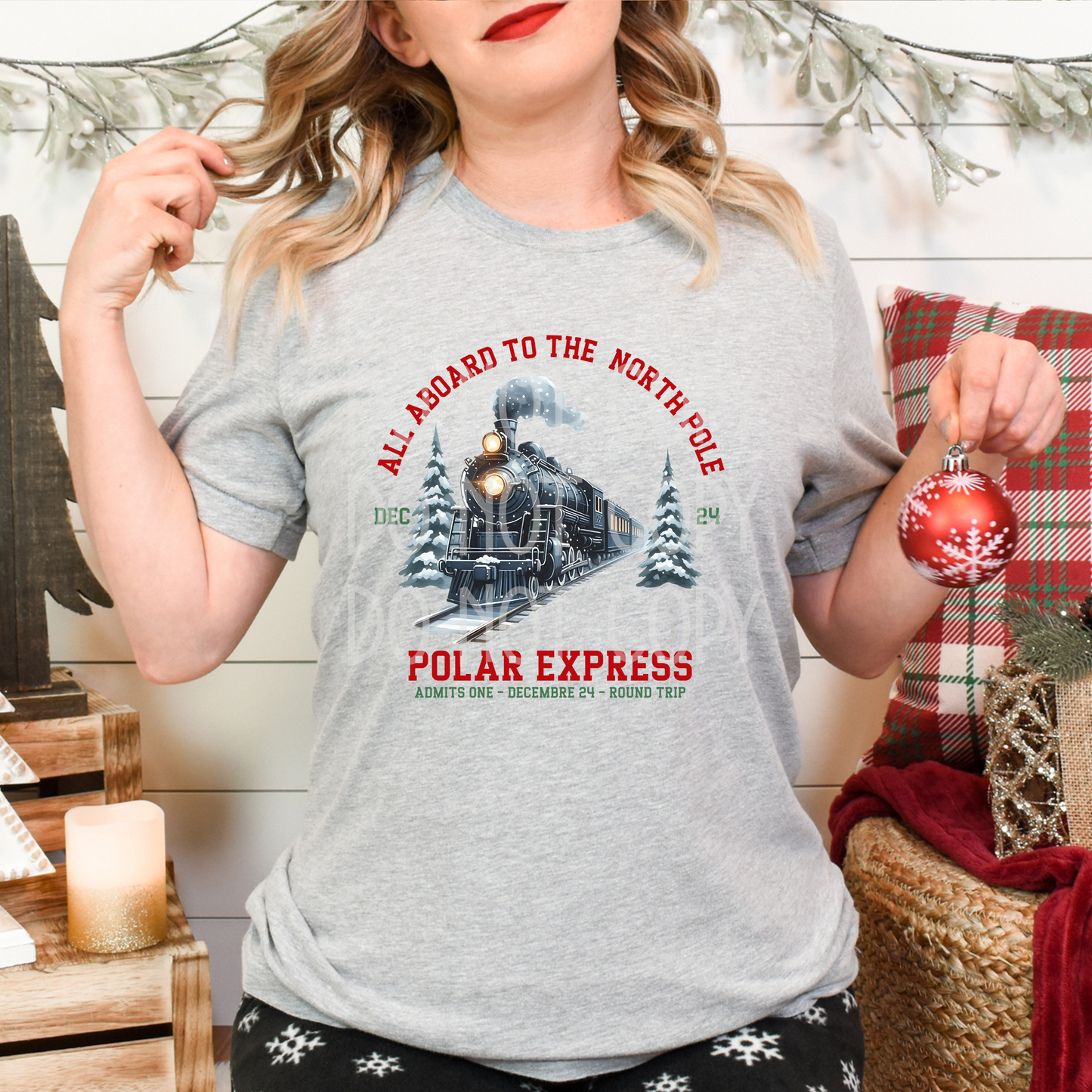 To the North Pole Train DTF - Texas Transfers and Designs