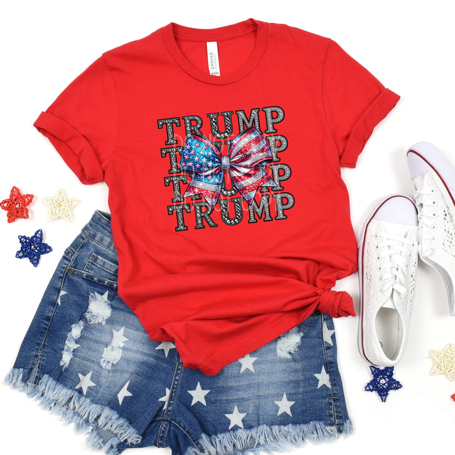 PRE-ORDER Arriving 11/12 Trump Coquette (faux bling) DTF - Texas Transfers and Designs