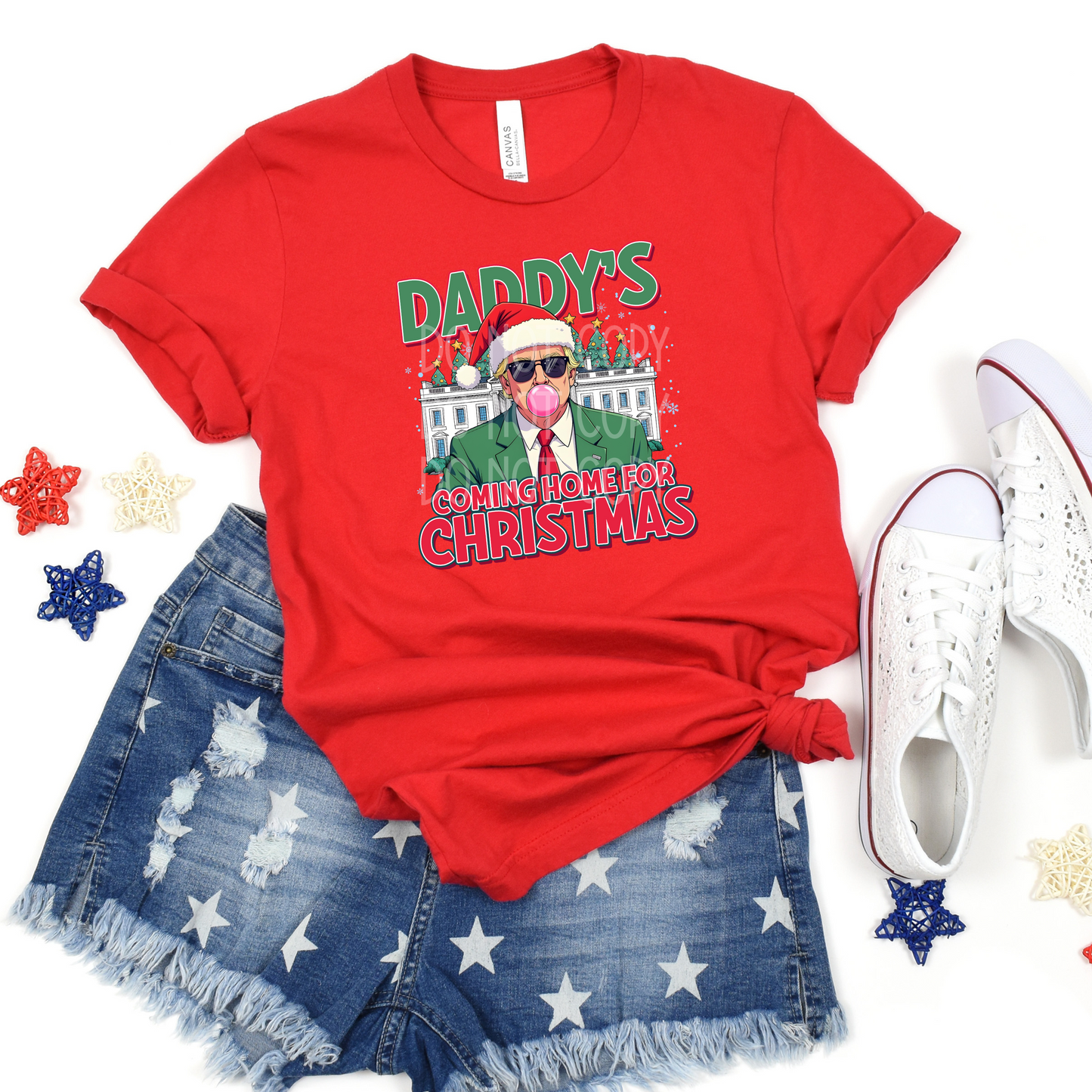 Daddy's Coming Home for Christmas DTF - Texas Transfers and Designs