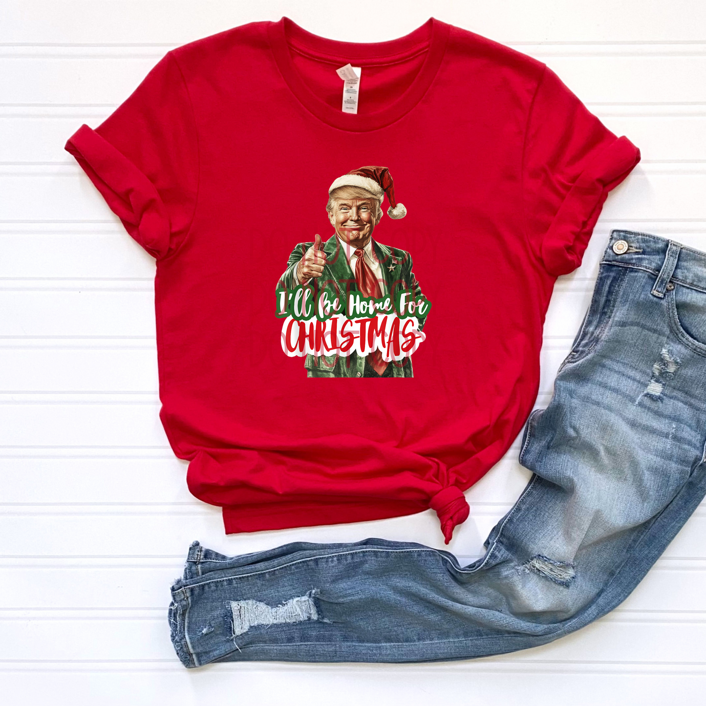 I'll Be Home for Christmas Trump DTF - Texas Transfers and Designs
