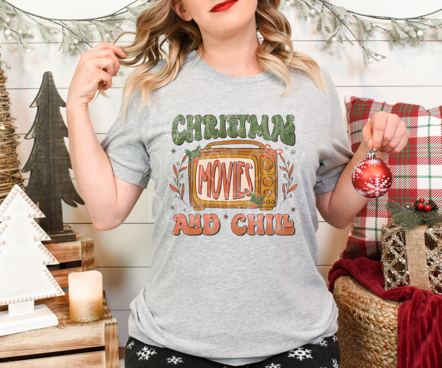 Christmas Movies and Chill DTF - Texas Transfers and Designs