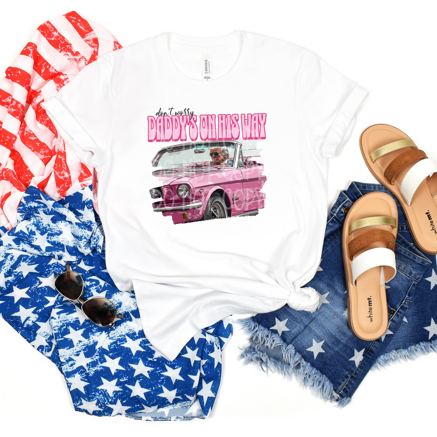 PRE-ORDER Arriving 11/12 Don't Worry, Daddy's on his Way (pink) DTF - Texas Transfers and Designs