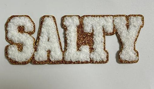 Salty Chenille/Glitter Iron-On PATCH *DISCONTINUED* - Texas Transfers and Designs
