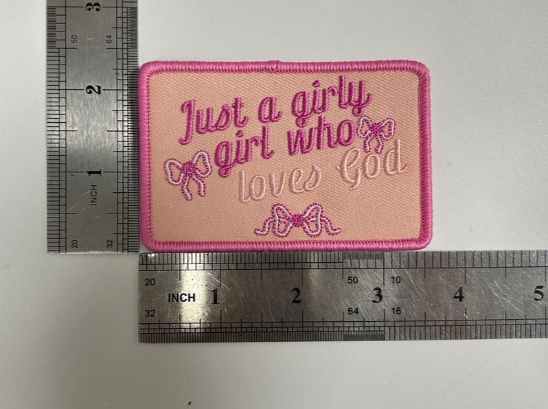 Just a Girly Girl Iron-On PATCH - Texas Transfers and Designs