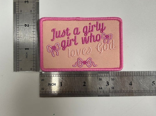 PRE-ORDER Arriving 5/10 Just a Girly Girl Iron-On PATCH