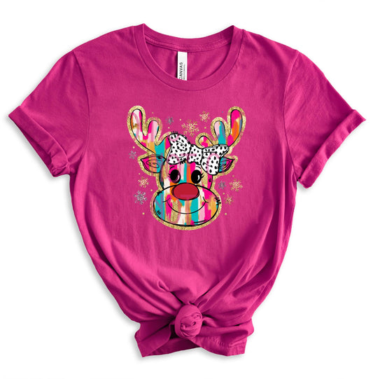 Watercolor Reindeer DTF - Texas Transfers and Designs
