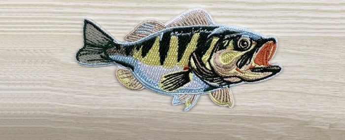 Guadalupe Bass Fish Iron-On PATCH - Texas Transfers and Designs
