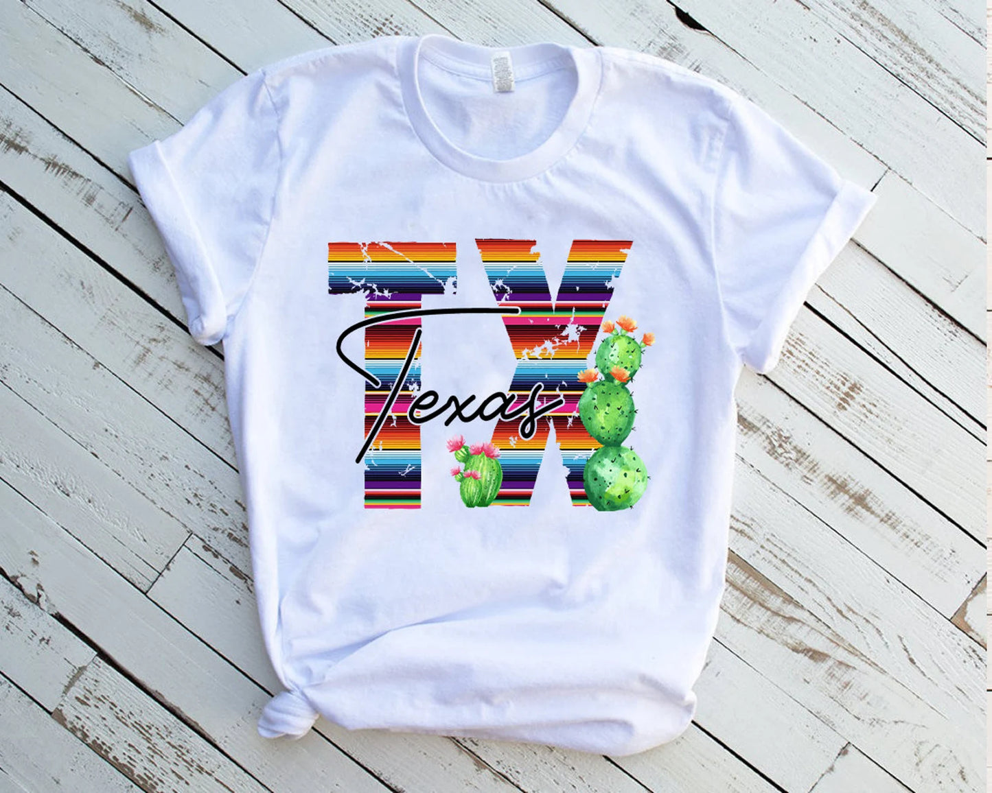 TX Serape Cactus DTF - Texas Transfers and Designs