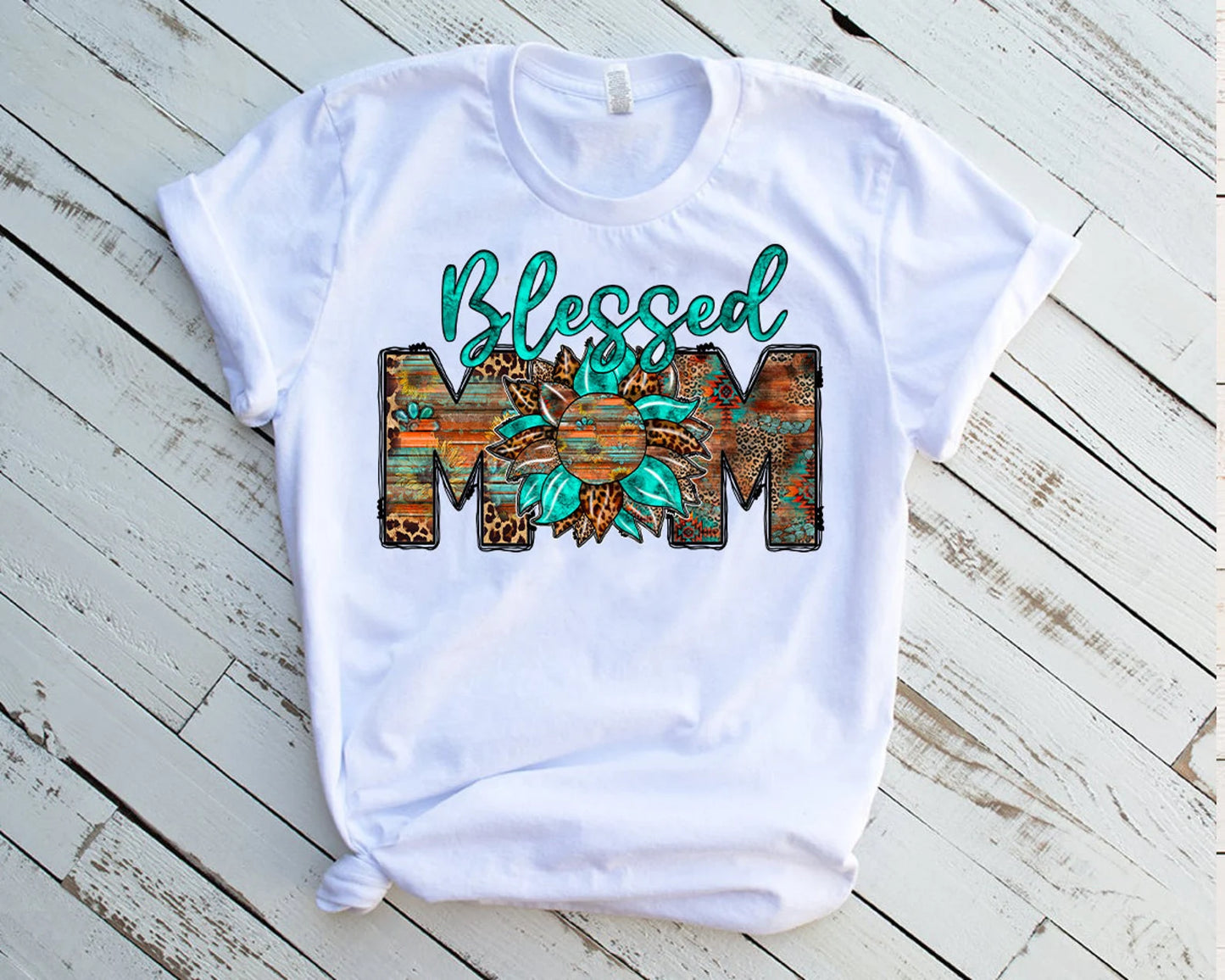 Blessed Mom DTF - Texas Transfers and Designs