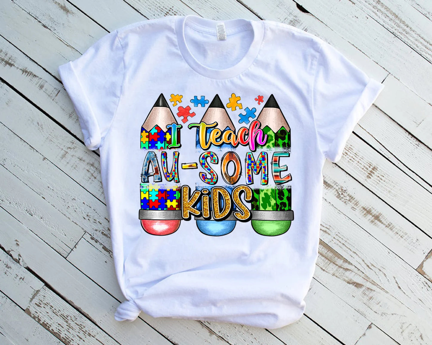 I Teach Au-Some Kids DTF - Texas Transfers and Designs