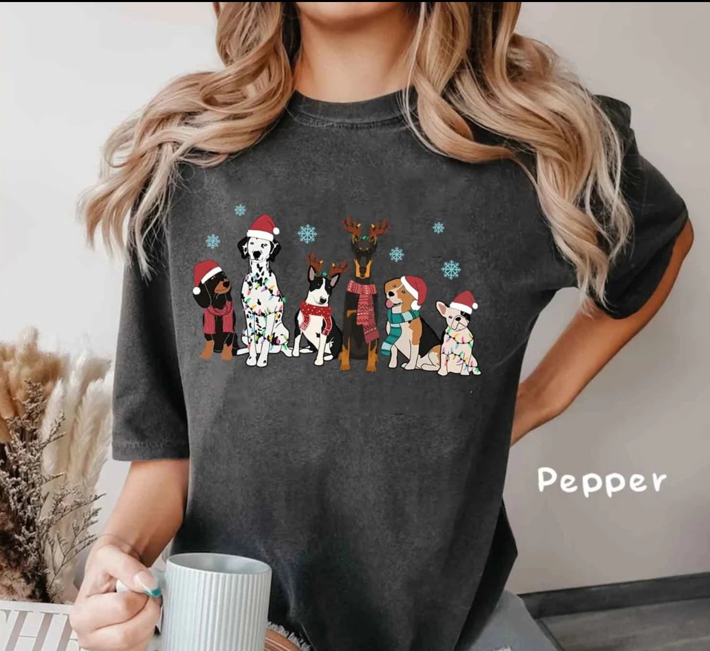 Christmas Dogs DTF - Texas Transfers and Designs
