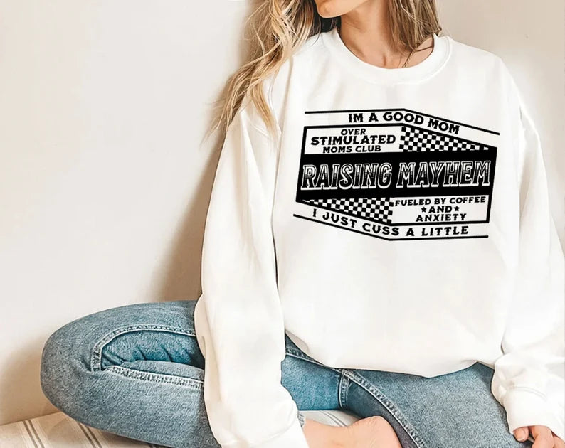 PRE-ORDER Arriving 5/5 Raising Mayhem Mom - Texas Transfers and Designs