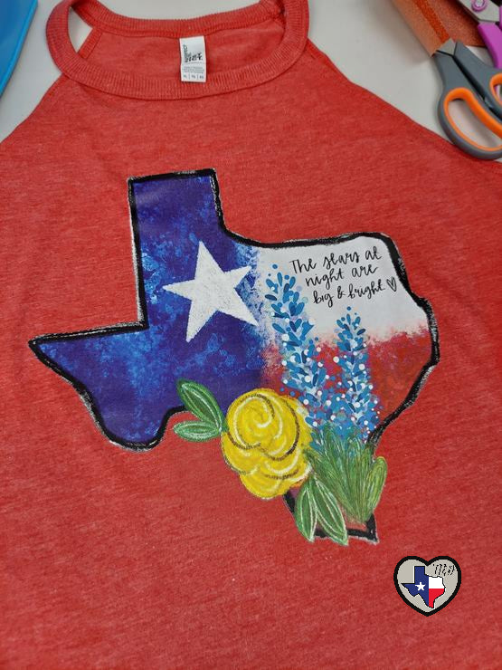 Stars At Night Texas DTF *EXCLUSIVE* - Texas Transfers and Designs