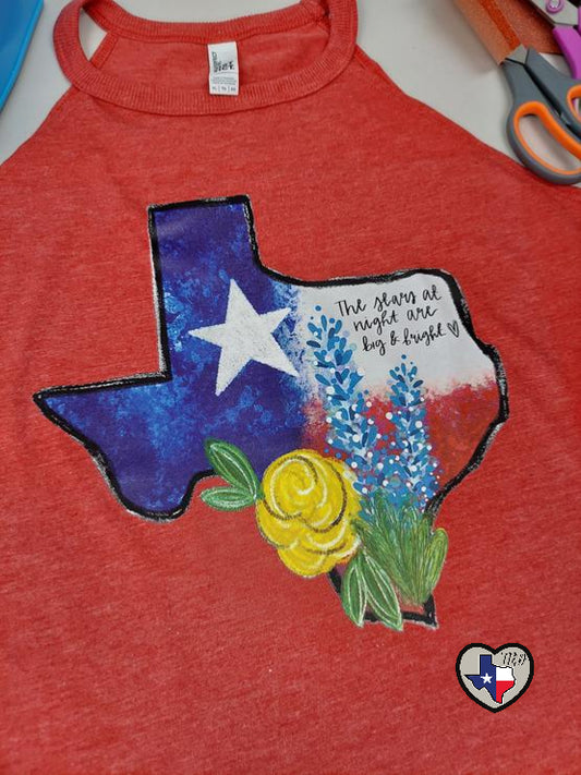 Stars At Night Texas DTF *EXCLUSIVE* - Texas Transfers and Designs