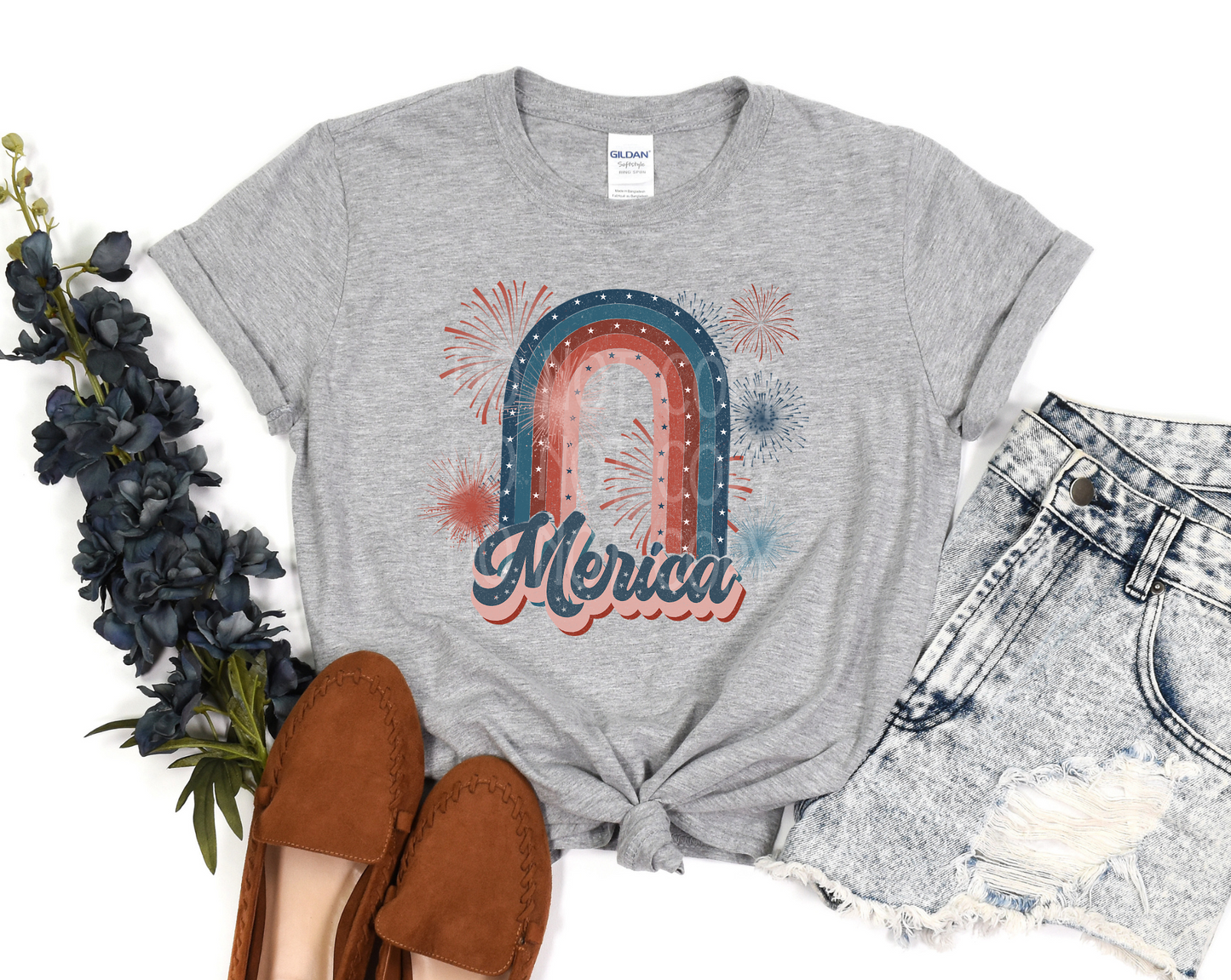 Merica Rainbow DTF - Texas Transfers and Designs