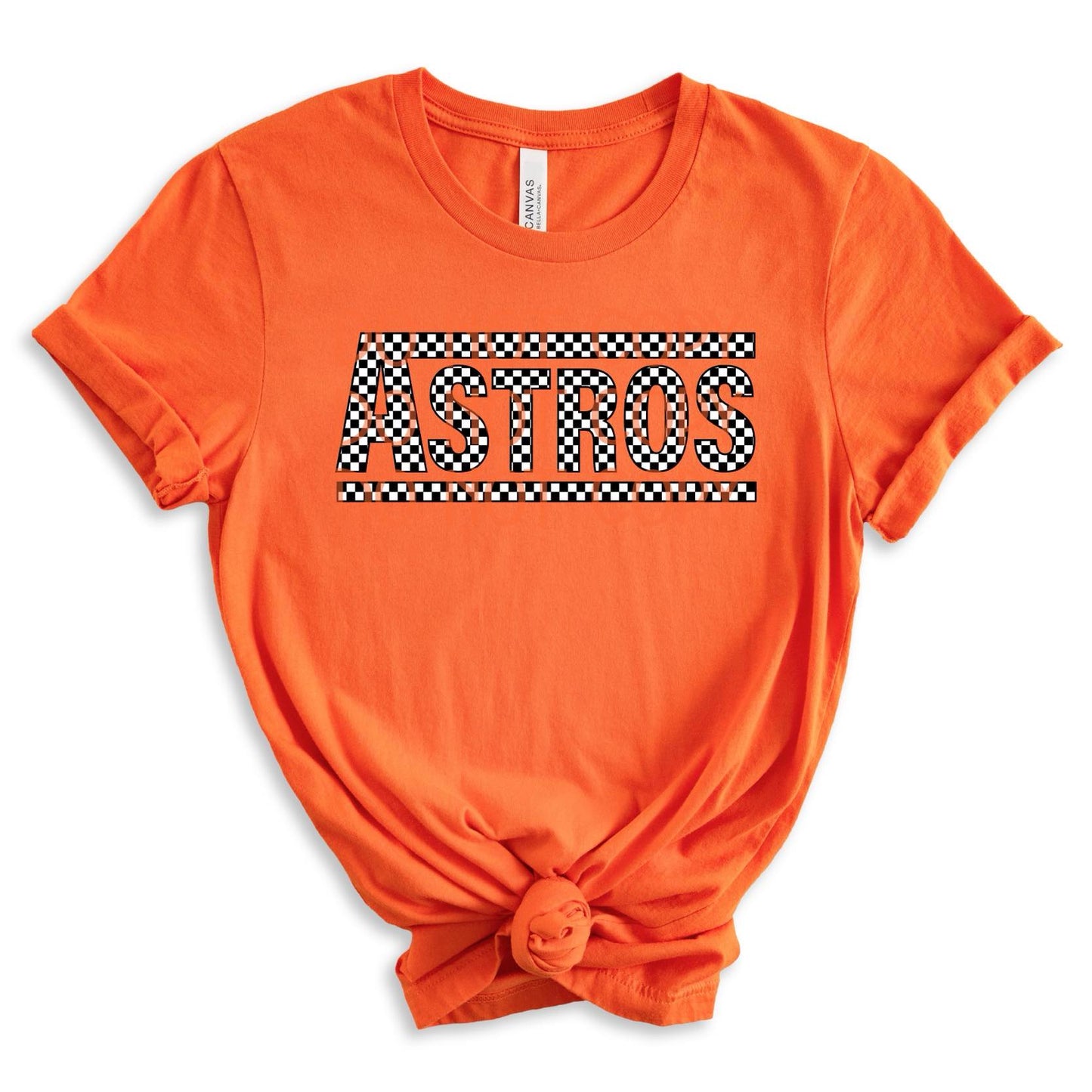 Astros Checkered DTF - Texas Transfers and Designs