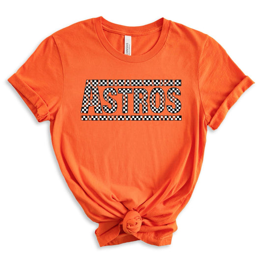 Astros Checkered DTF - Texas Transfers and Designs
