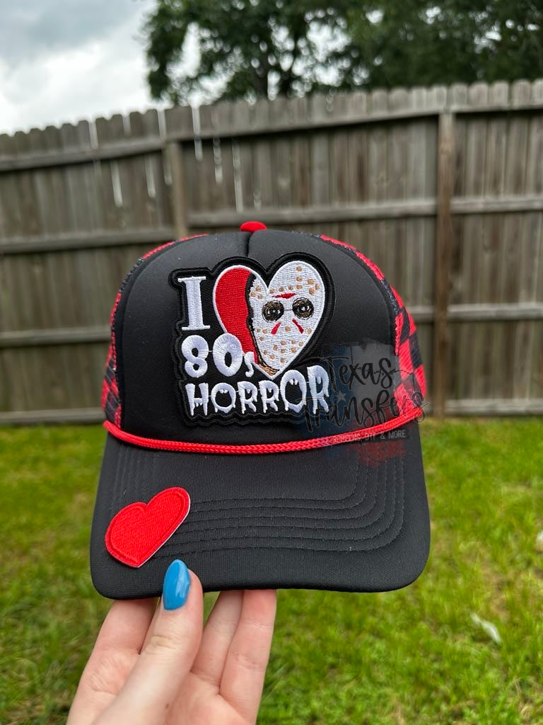 Red and Black Checker Trucker Hat - Texas Transfers and Designs