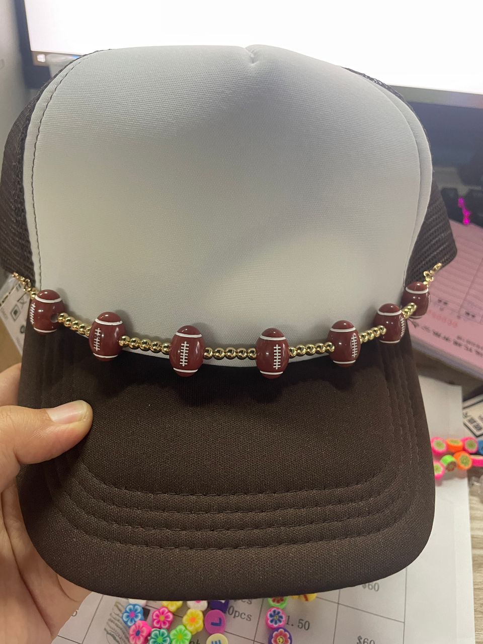 Football Hat Chains (Multiple Options) - Texas Transfers and Designs