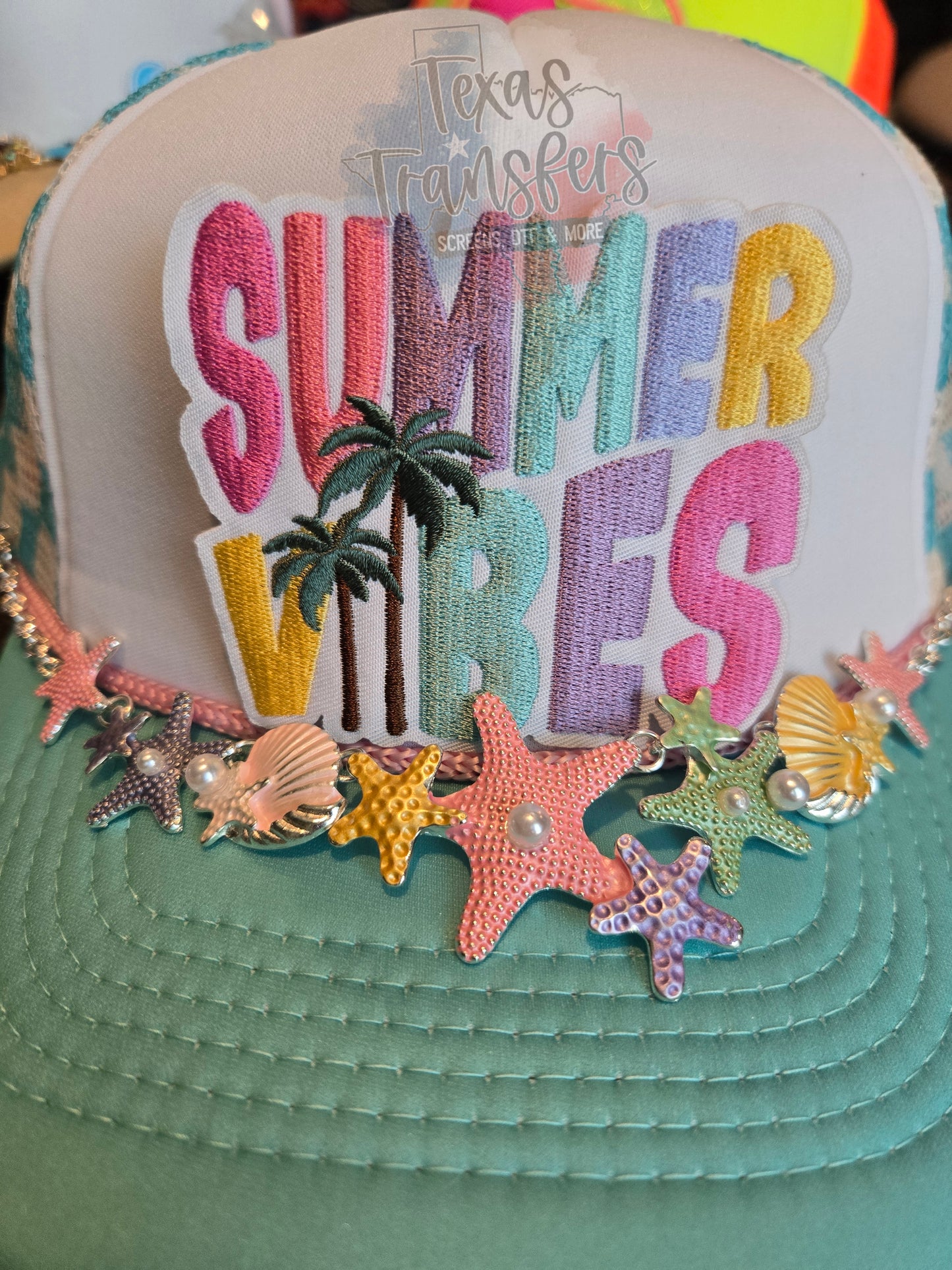 Summer Vibes Pastel Iron-On PATCH - Texas Transfers and Designs