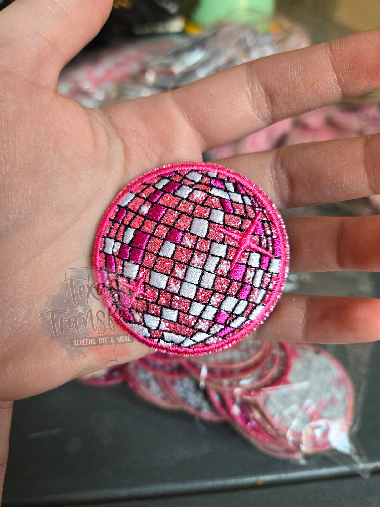 Disco Ball Iron-On PATCH (Multiple Options) - Texas Transfers and Designs