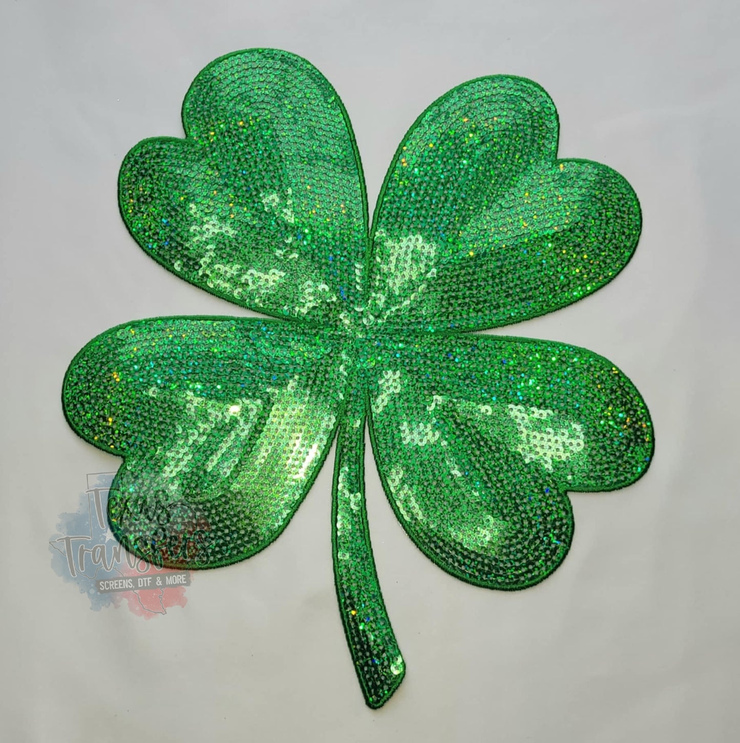 4-Leaf Clover XL Iron-On Patch - Texas Transfers and Designs