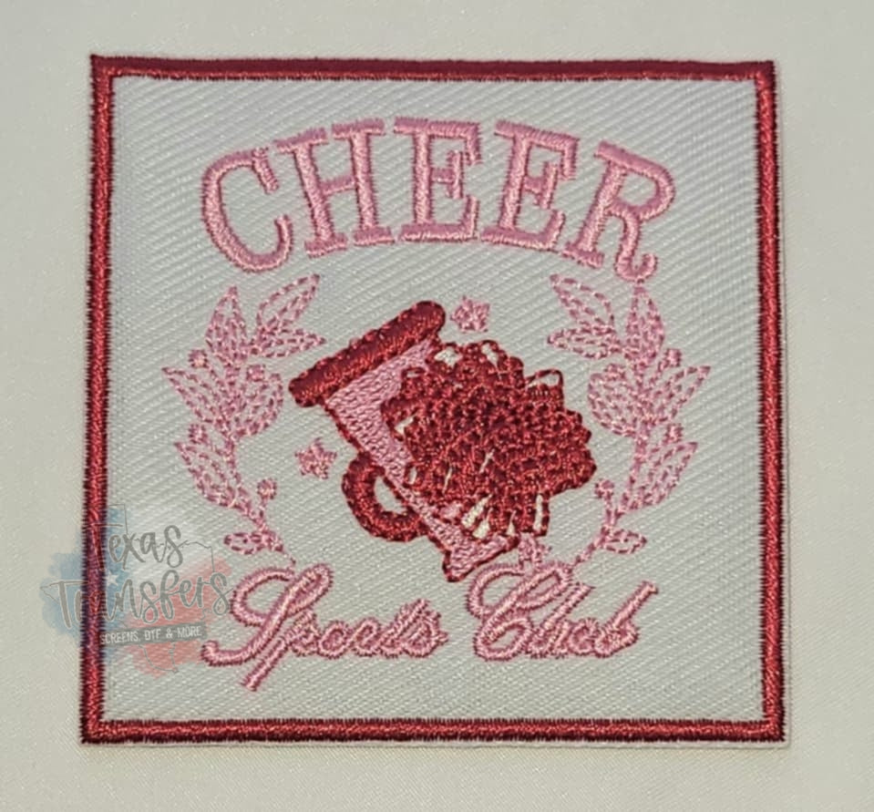 Cheer Sports Club Iron-On Patch - Texas Transfers and Designs