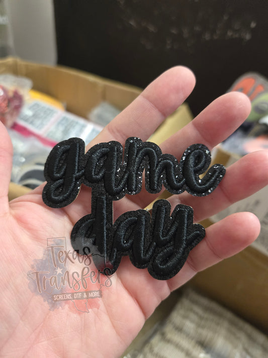 Game Day (Black) Iron-On PATCH - Texas Transfers and Designs