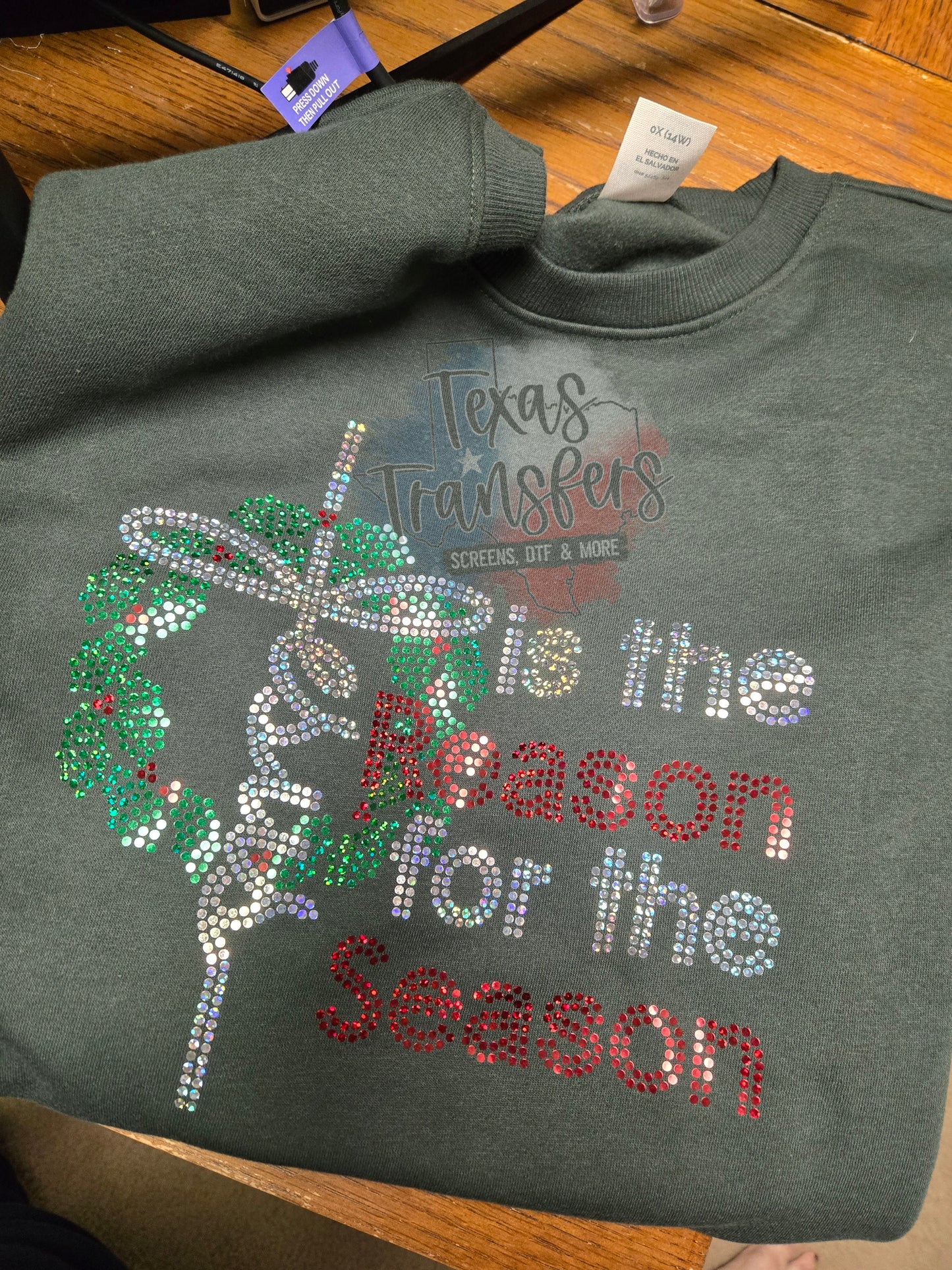 Jesus is the Reason Spangle Transfer - Texas Transfers and Designs