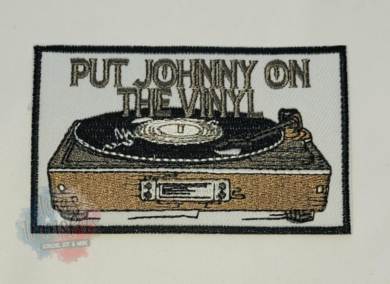 Put Johnny on the Vinyl Iron-On Patch - Texas Transfers and Designs