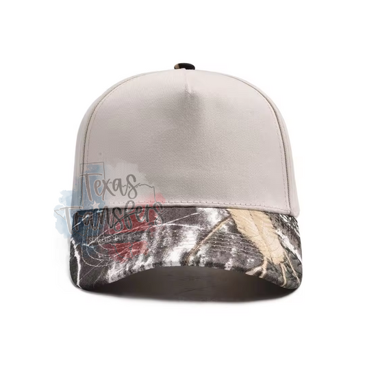 Leaf Camo Brim Canvas Blank Hat - Texas Transfers and Designs
