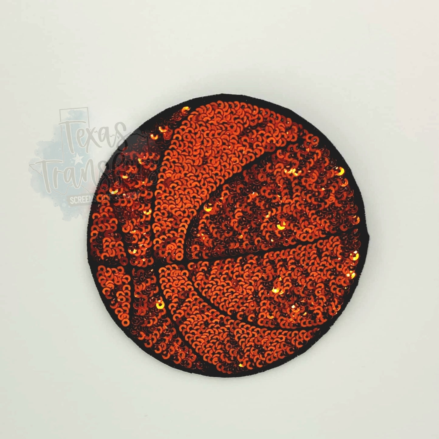 Sequin Basketball Iron-On PATCH - Texas Transfers and Designs