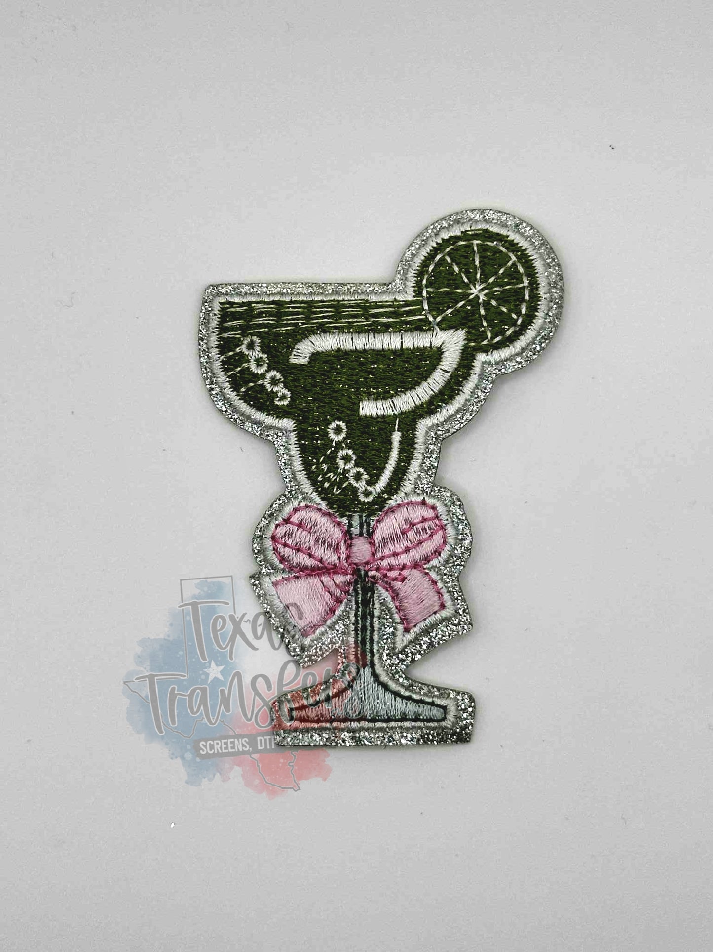 Bow/Glitter Drinks (Multiple Options) Iron-On PATCH - Texas Transfers and Designs