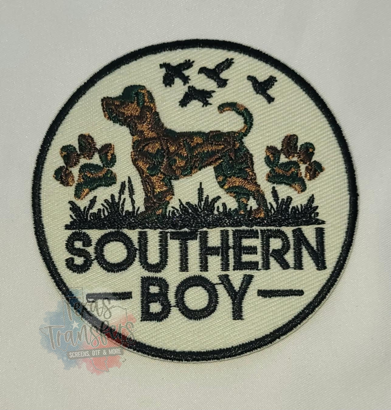 Southern Boy Iron-On Patch - Texas Transfers and Designs