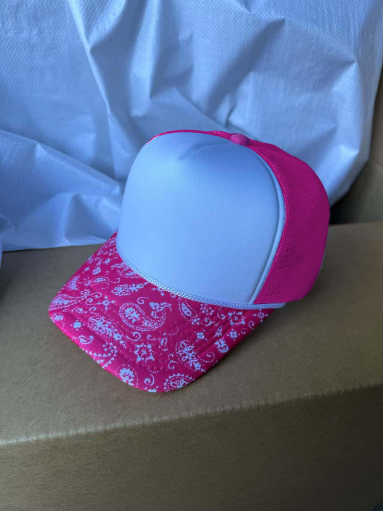 Bandana Brim Trucker Hat (Multiple Options) - Texas Transfers and Designs