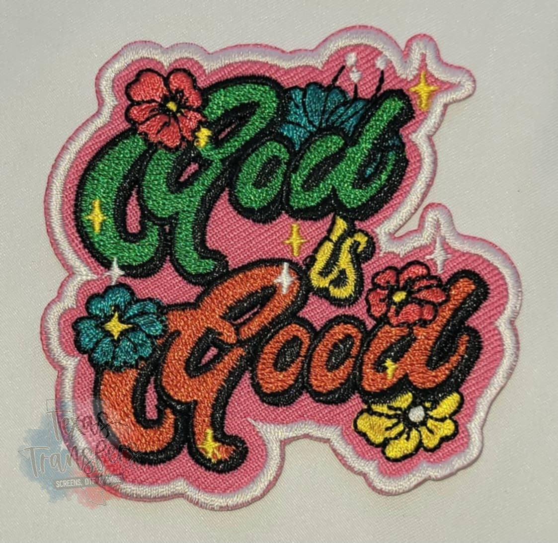 God is Good Iron-On Patch - Texas Transfers and Designs