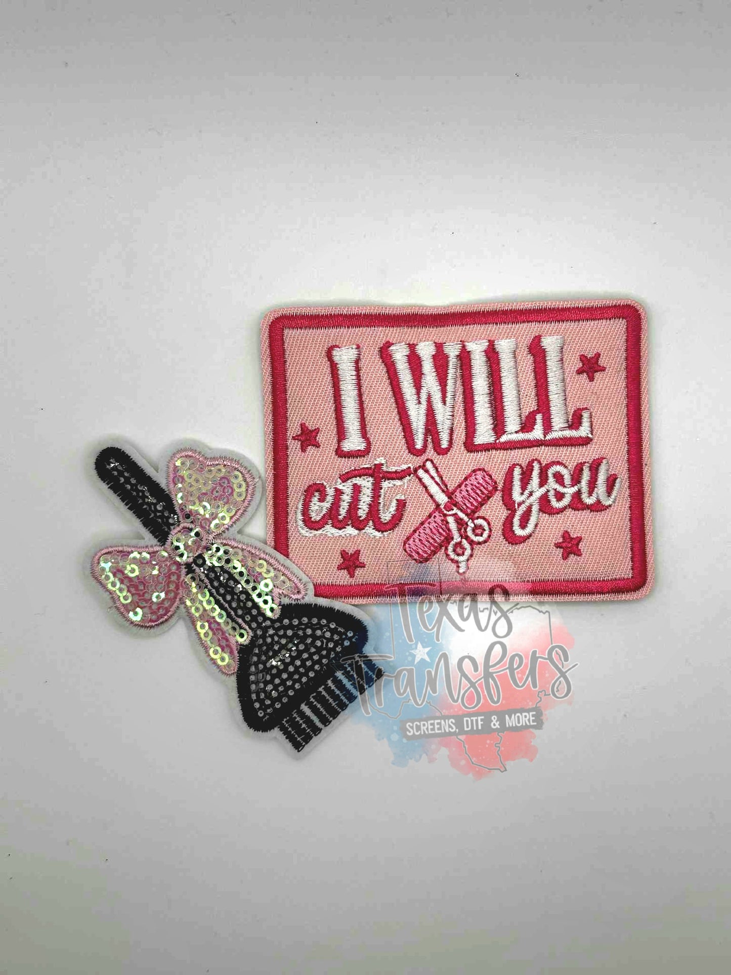 Bleach Brush Sequin (Hair Dresser) Iron-On PATCH - Texas Transfers and Designs