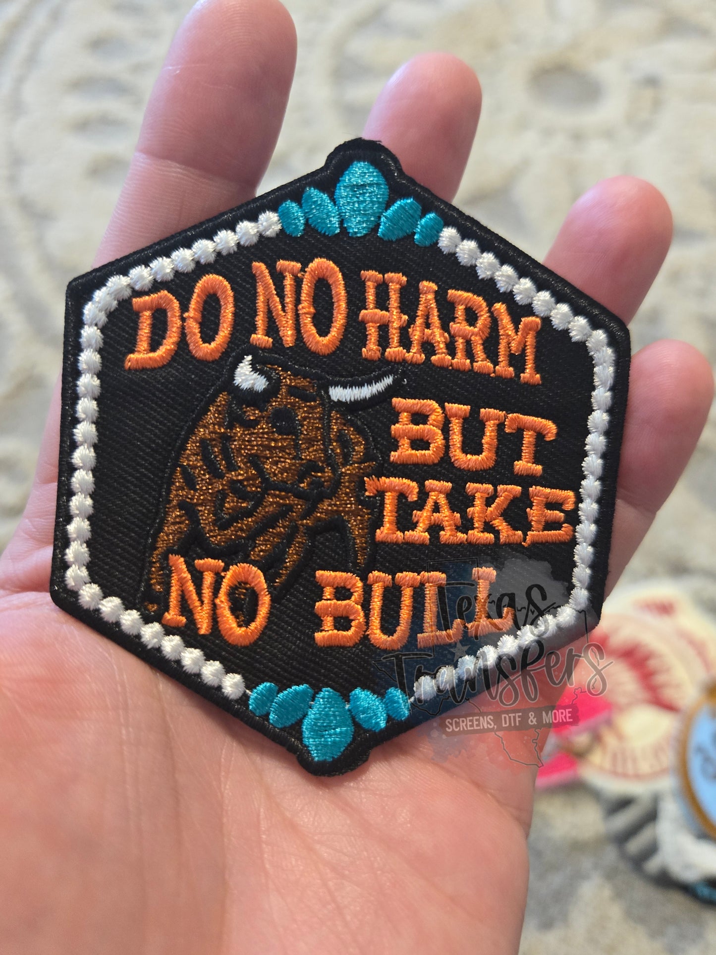 Do No Harm Iron-On PATCH - Texas Transfers and Designs