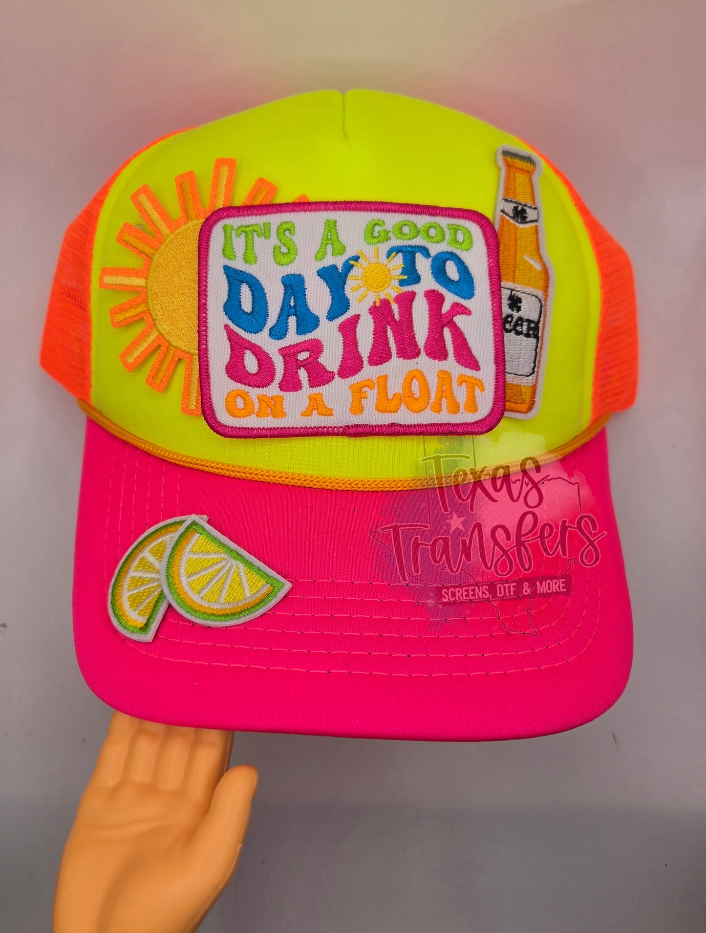 Drink on a FLOAT Iron-On PATCH - Texas Transfers and Designs