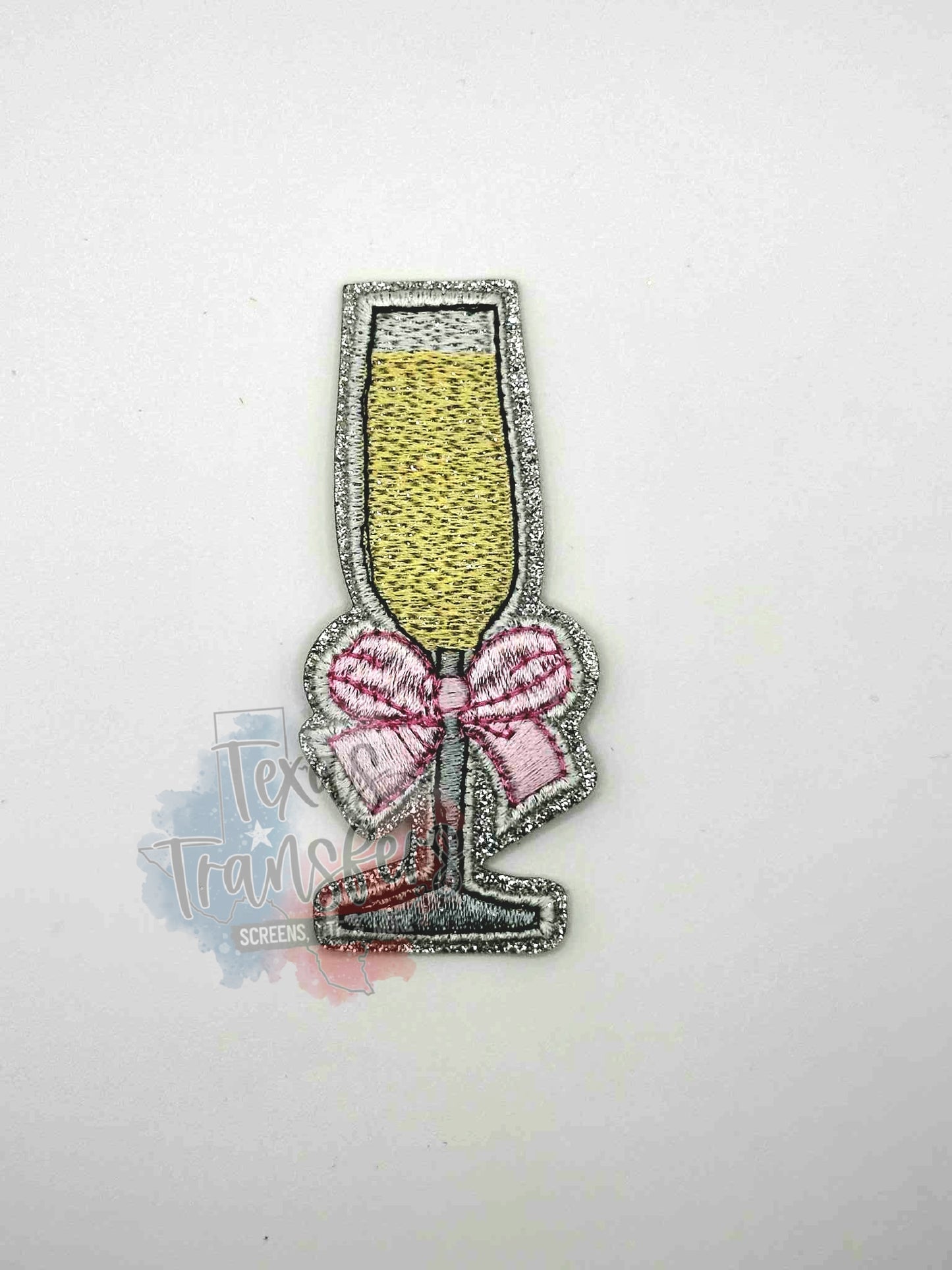 Bow/Glitter Drinks (Multiple Options) Iron-On PATCH - Texas Transfers and Designs