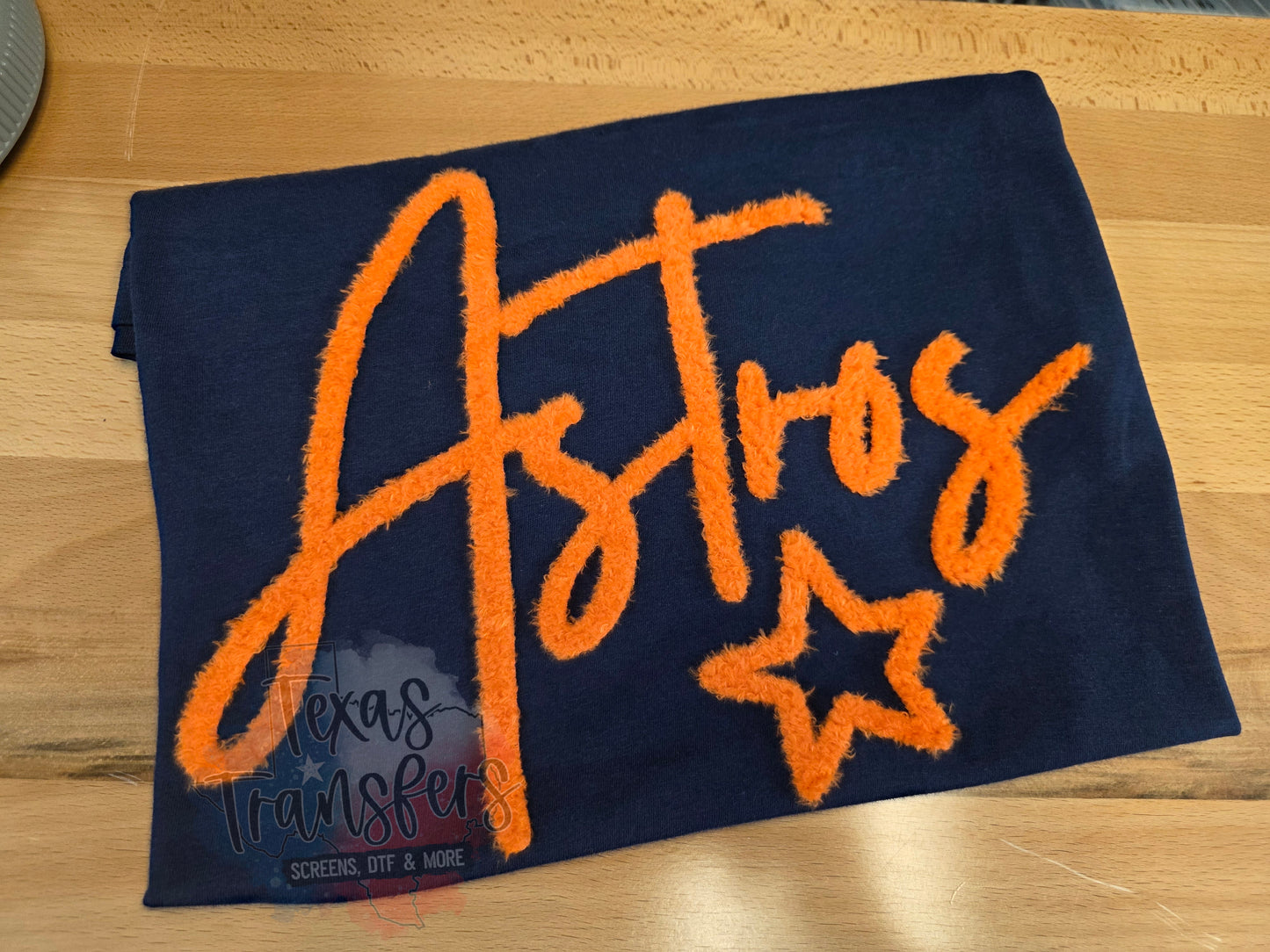 Astros Fluffy Fuzzy XL Iron-On Patch