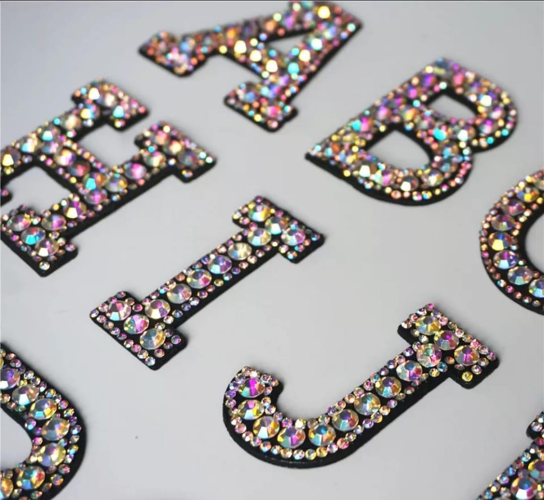 Rhinestone Letters (IRON-ON) – Texas Transfers and Designs
