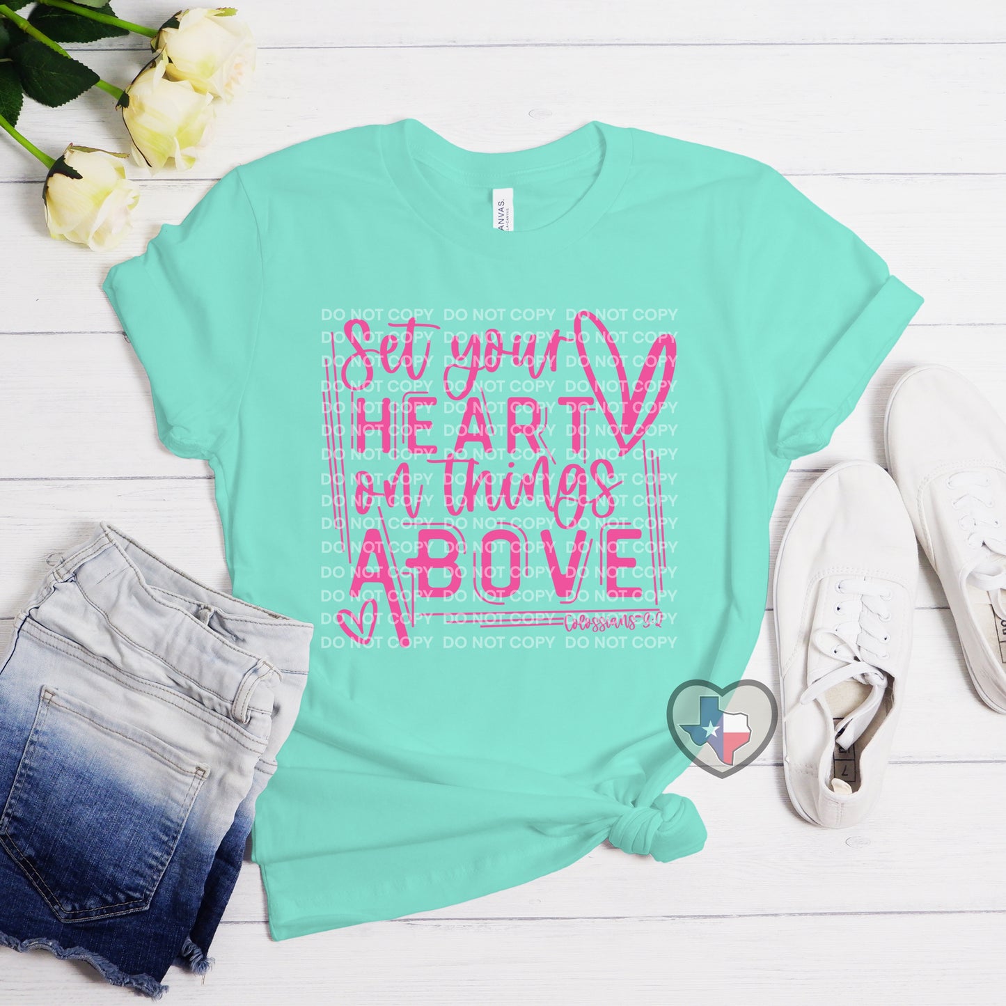 Set Your Heart on Things Above (HOT PINK) *PUFF TRANSFER*