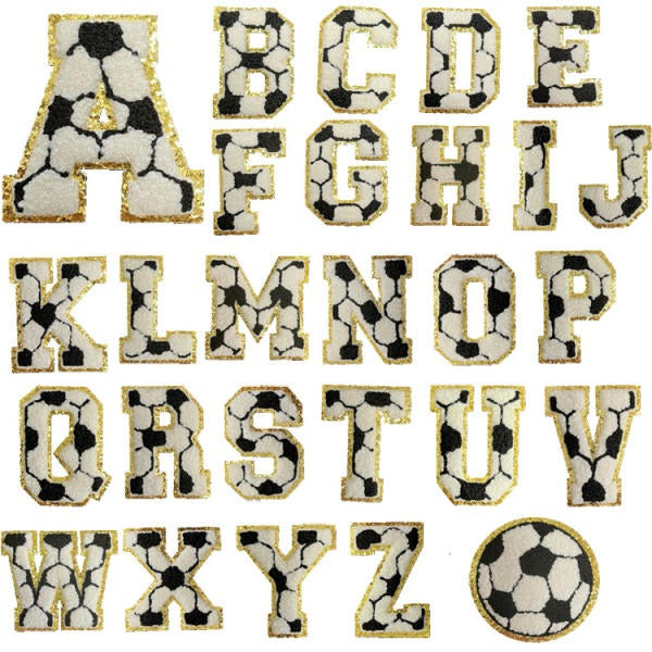 Soccer Chenille Letters Iron-On – Texas Transfers and Designs